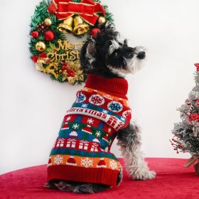 Pet Dog Christmas Turtleneck Sweater (Option: Color-XXL)