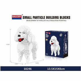 Cartoon Dog Building Blocks Mini Dachshund Poodle Doberman Model Children's Toy Gift Dog Pet Building Blocks (Color: 18246)