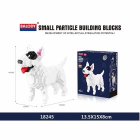 Cartoon Dog Building Blocks Mini Dachshund Poodle Doberman Model Children's Toy Gift Dog Pet Building Blocks (Color: 18245)