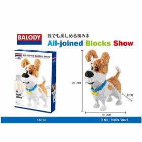 Cartoon Dog Building Blocks Mini Dachshund Poodle Doberman Model Children's Toy Gift Dog Pet Building Blocks (Color: 16013)