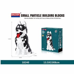 Cartoon Dog Building Blocks Mini Dachshund Poodle Doberman Model Children's Toy Gift Dog Pet Building Blocks (Color: 18240)