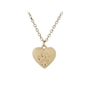 European And American Jewelry Creative Dog Claw Love Necklace (Color: Gold)