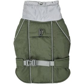 Pet Dog Warm-keeping Cotton Clothing (Option: Army Green-S)
