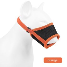 Breathable Mesh Dog Mouth Cover (Option: Orange-XL)