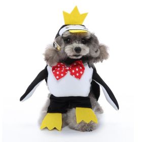 Pet Supplies Cartoon Upright Puppy Clothes (Option: PF91 Penguin-L)